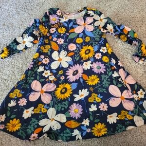 Girls Hanna Andersson 3/4 sleeve dress.